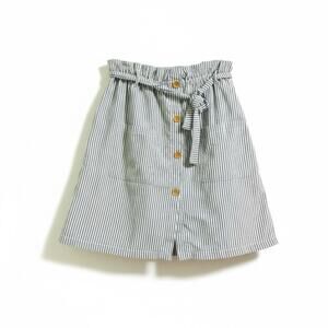 Rare Editions Striped Button-Front Girls A-line Skirt whimsical Size 12